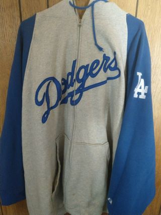Majestic Los Angeles Dodgers Zip Up Hoodie 5x 5xl Xxxxxl Pre Owned Big And Tall