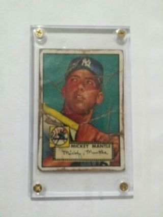 1952 Topps Mickey Mantle York Yankees 311 Baseball Card