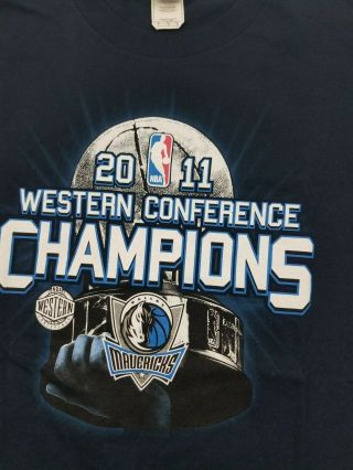 Dallas Mavericks 2011 Nba Finals Basketball Champions Alstyle Apparel T - Shirt L