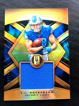 2019 Gold Standard Newly Minted Jersey Non Auto Tj T.  J.  Hockenson Rc /199 Lions