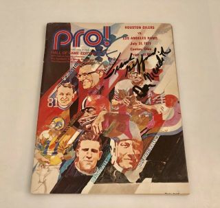 Frank Gifford / Don Meredith Autographed Program Pro July 31,  1971