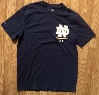 Notre Dame Football Team Issued Under Armour Shirt Medium