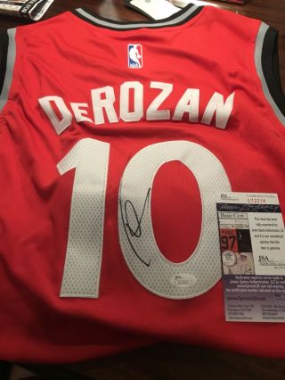 Demar Derozan Signed Autographed Toronto Raptors Jersey Jsa