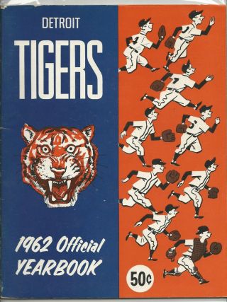 1962 Detroit Tigers Baseball Yearbook Al Kaline Jim Bunning Norm Cash Frank Lary