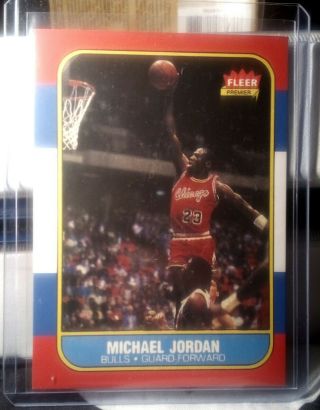 1986 - 87 Fleer Michael Jordan 57 Chicago Bulls Rookie Card