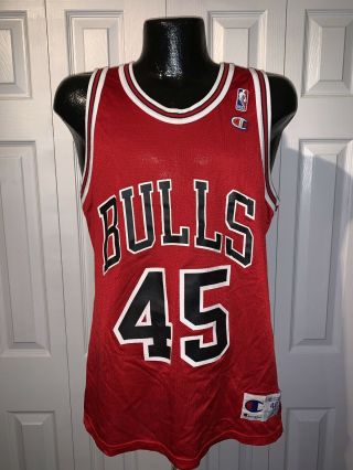 Men’s Vintage Throwback Chicago Bulls Michael Jordan Champion 45 Jersey Size 40
