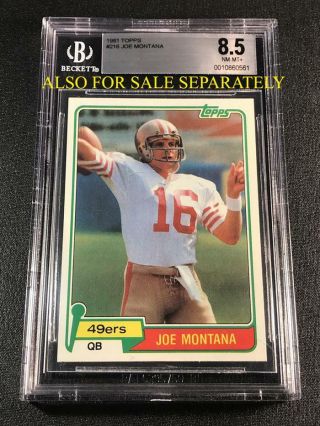 STEVE YOUNG 1984 TOPPS USFL XRC ROOKIE RC NM -,  BGS 7.  5 NFL HALL OF FAMER 3