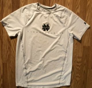 Notre Dame Football Team Issued Under Armour Shirt Med