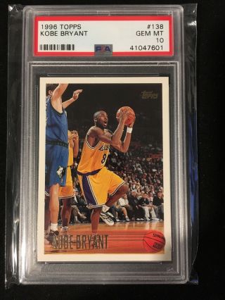 1996 Topps 138 Kobe Bryant Rookie Card Rc Psa 10 Gem