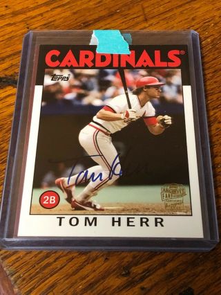 2012 Topps Archives Tom Herr Fan Favorites Auto Autograph Card Cardinals