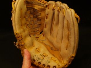 Vintage Rawlings Gjf36 Reggie Jackson Fastback Rh Leather Baseball Glove G - Vgc