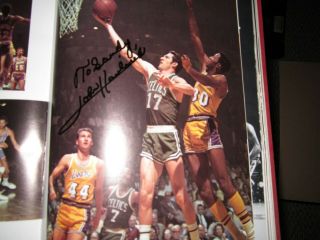 2 John Havlicek Autographs In Book Basketball The American Game