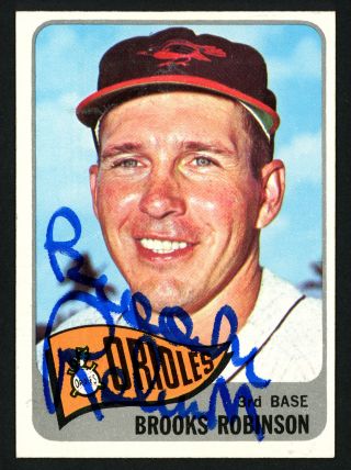Brooks Robinson Autographed Signed 1965 Topps Card 150 Baltimore Orioles 153448