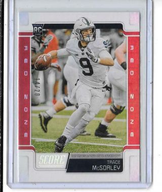 2019 Score Red Zone Rookie Card Rc Trace Mcsorley 14/20 Ravens,  Nittany Lions