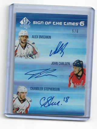 2015 - 16 Sp Authentic Sign Of The Times 6 Washington Capitals & Pittsburgh 5/6