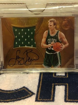 17/25 Larry Bird 2017 - 18 Panini Opulence Autograph Auto Game Worn Jersey Celtics