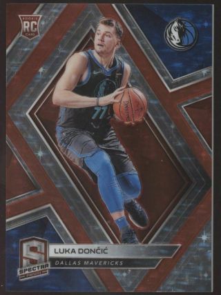 2018 - 19 Panini Spectra Luka Doncic Prizm Red Refractor Rc Rookie /99