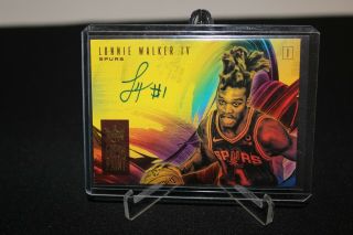 Lonnie Walker Iv 2018 - 19 Court Kings Fresh Paint Auto /199 Spurs Basketball