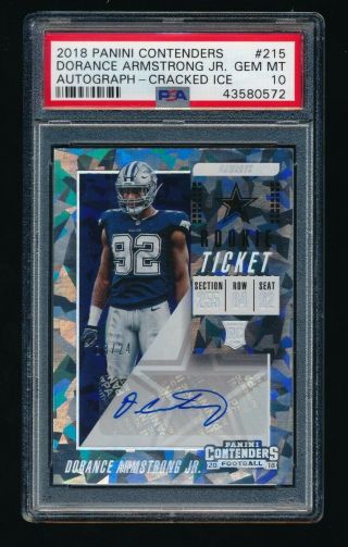 Psa 10 Dorance Armstrong Jr.  2018 Panini Contenders Cracked Ice Rc Auto 18/24
