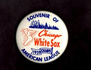 1959 Chicago White Sox Los Angeles Dodgers World Series Pin - Go - Go Sox