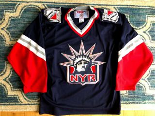 Ccm York Rangers Lady Liberty Alternate 3rd Hockey Jersey Medium