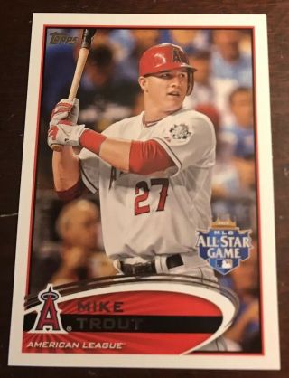 Mike Trout 2012 Topps Update All Star Game Us144 Los Angeles Angels Mvp ? Hot