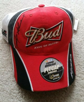 Chase Bud Pit Cap Nascar Signed Kasey Kahne Autographed Hat W/tags