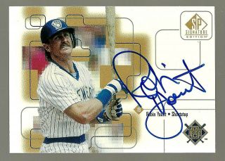 Robin Yount 1999 Sp Signature Ry Upper Deck Hof Autograph Milwaukee Brewers Auto