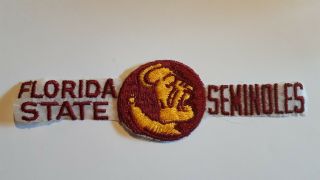 Vintage Fsu Florida State Seminoles Ncaa Iron - On Patch