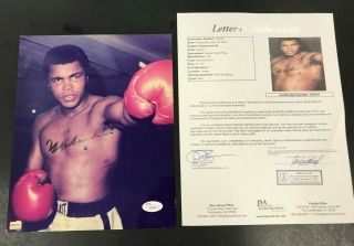 Hand Signed Muhammad Ali 8x10 " Photo W/full Jsa/coa Letter