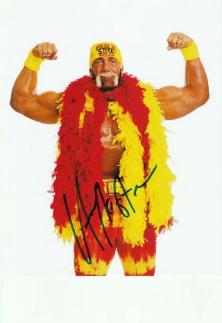 Hulk Hogan Autographed Wrestling Photo.  Highspots.  Wwe Njpw Aew