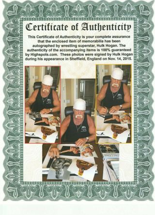 Hulk Hogan Autographed Wrestling Photo.  Highspots.  WWE NJPW AEW 2