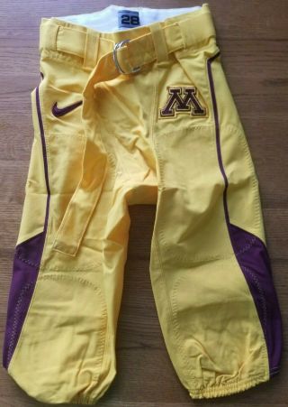 Minnesota Golden Gophers Game Nike Football Pants Yellow 2008 - 2011