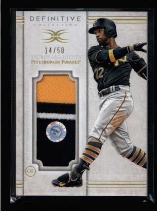 Andrew Mccutchen 2017 Topps Definitive Jumbo 3 - Color Jumbo Game Patch /50 Ss7827