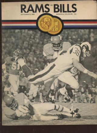 September 6 1969 Nfl Football Program Buffalo Bills At Los Angeles Rams Ex