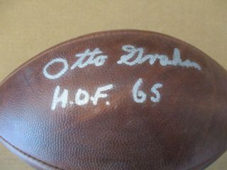 Jsa Authentic Signed Otto Graham " Hof 65 " Auto Wilson The Duke Leather Football