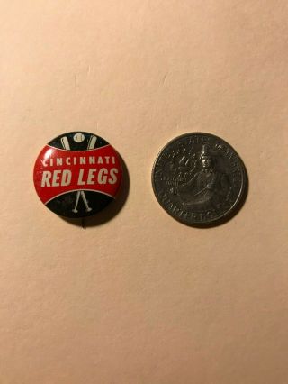 Vintage 1961 Crane Potato Chips Cincinnati Red Legs Pin Pinback Button Mid Grade