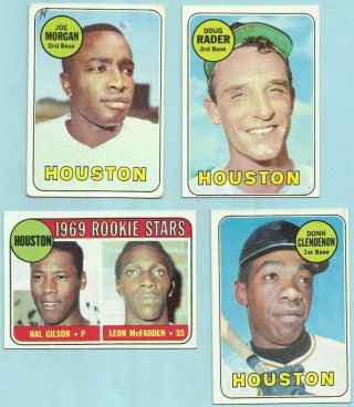 HOUSTON COLT 45 ' S ASTROS 14 Different 1960 ' s Topps Cards RC AS BV $50 3