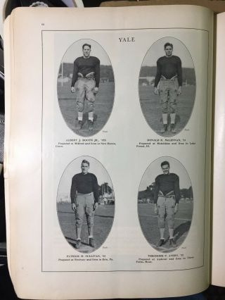 1930 Yale vs Harvard Official Football Program FAIR/GOOD Albie Booth 2