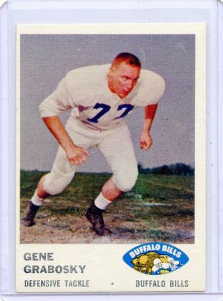 1961 Fleer Football 143 Gene Grabosky,  Buffalo Bills 042018