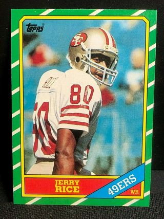 Jerry Rice 1986 Topps Football Rookie Card 161 Pack Fresh Sharp Rc 49ers