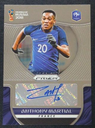 2018 Panini Prizm World Cup Signatures Anthony Martial Auto Sp 1:19 Cases Yk