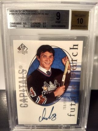 Alexander Ovechkin 2005 - 06 Sp Authentic 758/999 Future Watch Rc 190 Bgs 9