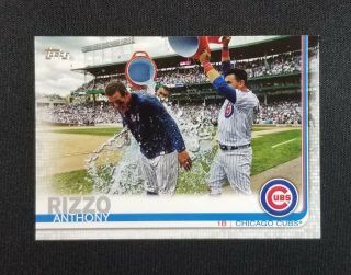 2019 Topps Series 2 Anthony Rizzo Photo Variation Ssp Image Sp 596 Cubs