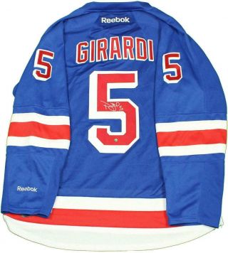 Dan Girardi Signed York Rangers Blue Premier Jersey W/ Alternate Captain " A