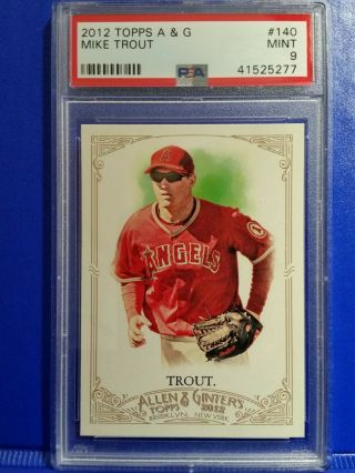2012 Topps A And G 140 Mike Trout Rookie Card Psa Graded 9