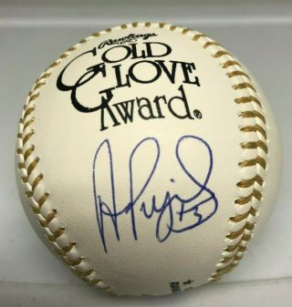 Albert Pujols Single Signed Gold Glove Baseball Auto Autograph Mlb Hologram Only