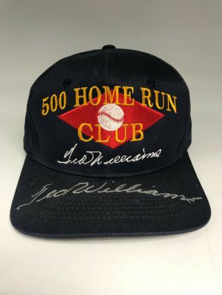 Ted Williams Signed 500 Home Run Club Baseball Hat Cap Auto Jsa Loa Red Sox Hof