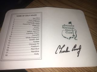 Charles Coody 1971 Masters Signed Masters Scorecard