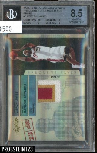 2009 - 10 Absolute Memorabilia Frequent Flyer Lebron James Patch 8/10 Bgs 8.  5